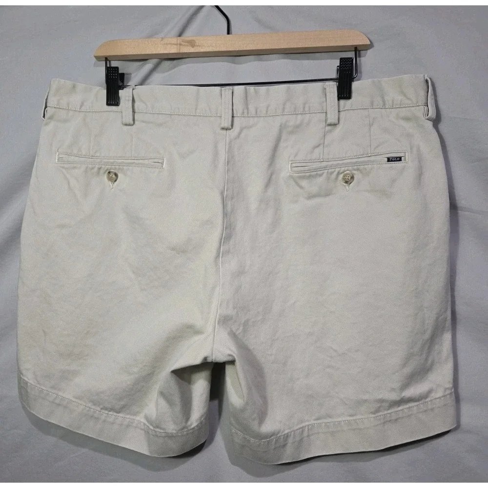 Polo‎ Ralph Lauren Mens 38 Classic Fit Chino Beige Khaki Dad Shorts 6